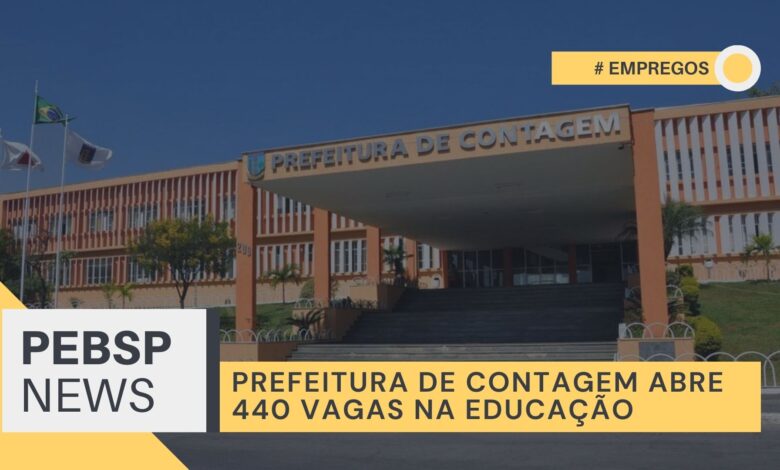 Processo Seletivo Simplificado da Prefeitura de Contagem 2025: 440 vagas na Educação, níveis médio e superior, salários de até R$ 3.652,36.