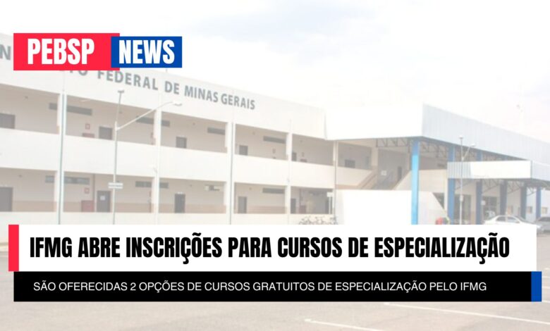 IFMG abre inscrições para Cursos de especialização gratuitos EAD em 2025: Gestão na Educação e Defesa Civil. Confira os editais e inscreva-se