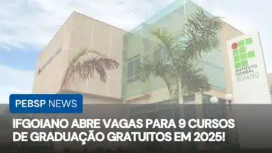 Processo Seletivo IF Goiano 2025 com vagas para transferência, reingresso e portador de diploma. Inscrição online gratuita até 9/5!