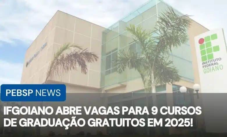 Processo Seletivo IF Goiano 2025 com vagas para transferência, reingresso e portador de diploma. Inscrição online gratuita até 9/5!