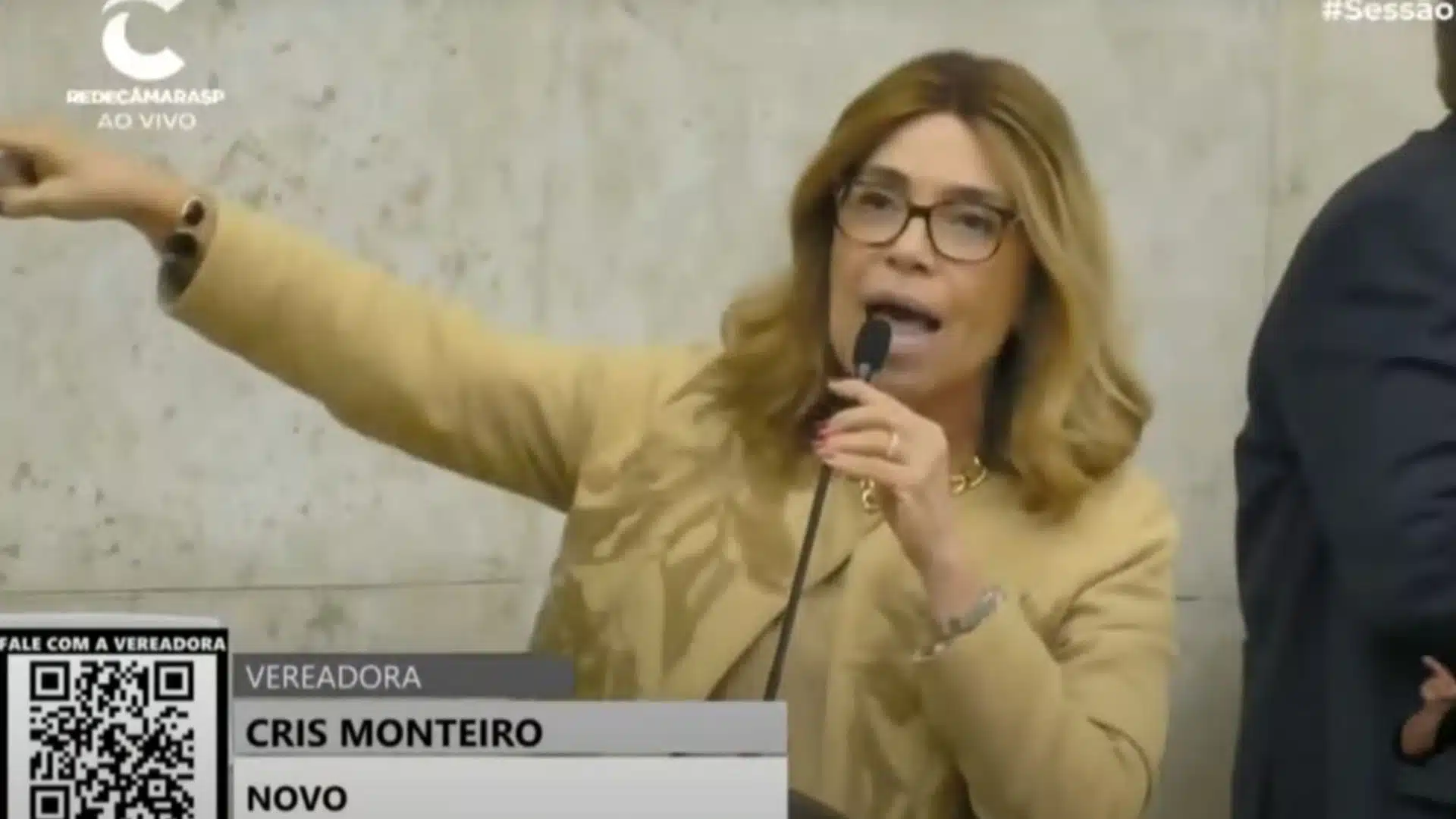 Vereadora Cris Monteiro gera polêmica na Câmara de SP ao defender reajuste salarial abaixo da inflação para servidores municipais.