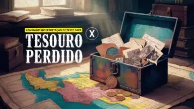 Atividade de interpretação para 5º ano com base no SAEB. Inclui texto inédito, 10 questões com gabarito e descritores detalhados.