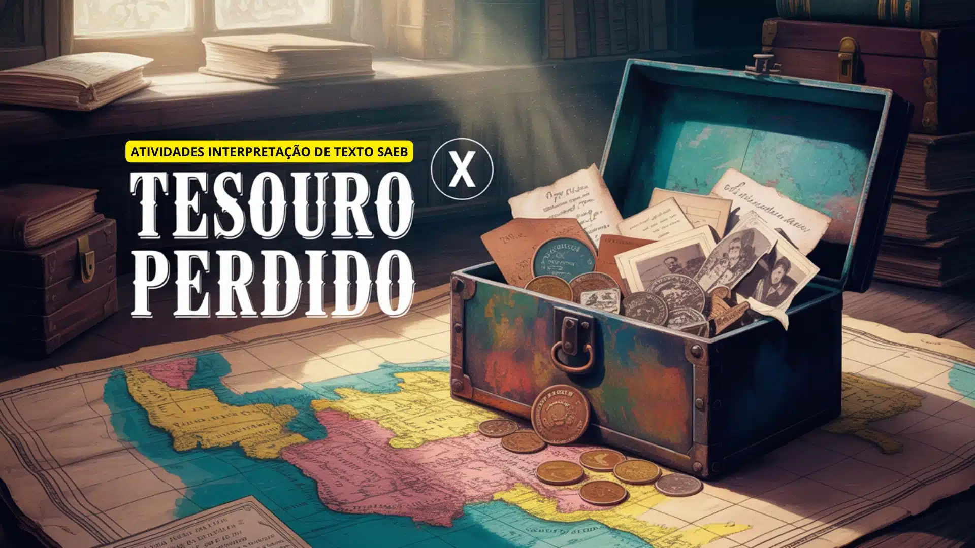 Atividade de interpretação para 5º ano com base no SAEB. Inclui texto inédito, 10 questões com gabarito e descritores detalhados.