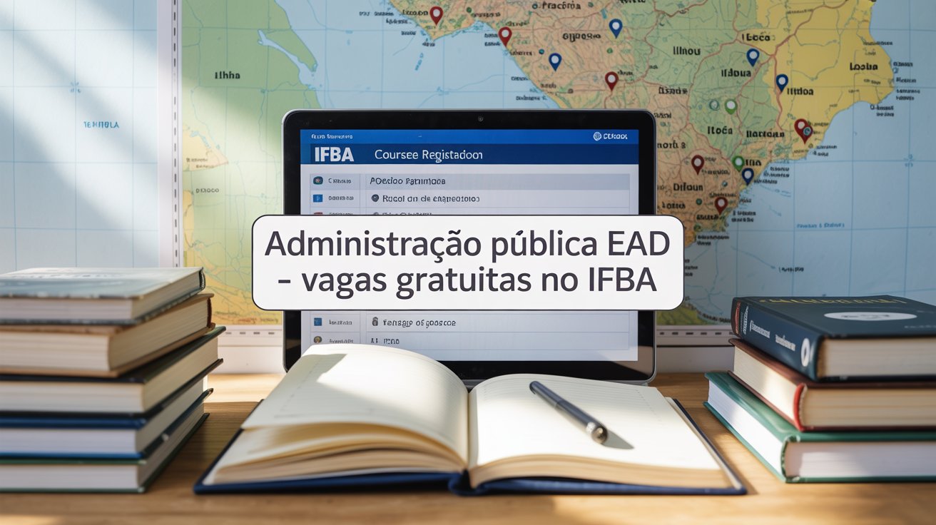 IFBA abre vagas para Bacharelado em Administração Pública EAD com inscrições até 4/7. Curso gratuito e 100% online. Inscreva-se agora!