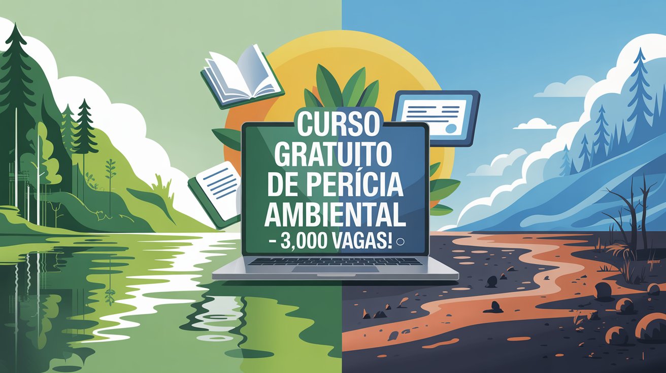 Curso gratuito de Perícia Ambiental no IFSULDEMINAS! São 3.000 vagas EaD com certificado. Inscreva-se até 4 de junho e destaque-se!