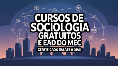 MEC anuncia 2 Cursos gratuitos de Sociologia com certificado em até 6 dias. Formação online para estudantes e profissionais. Inscreva-se já!