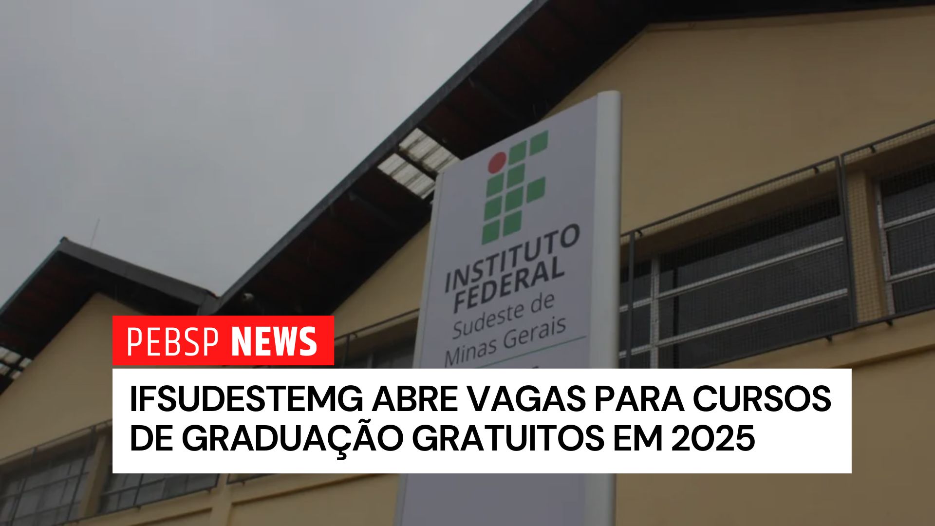 Instituto Federal - IFSULDESTEMG abre inscrições para Cursos Superiores de Graduação Gratuitos para o segundo semestre de 2025.