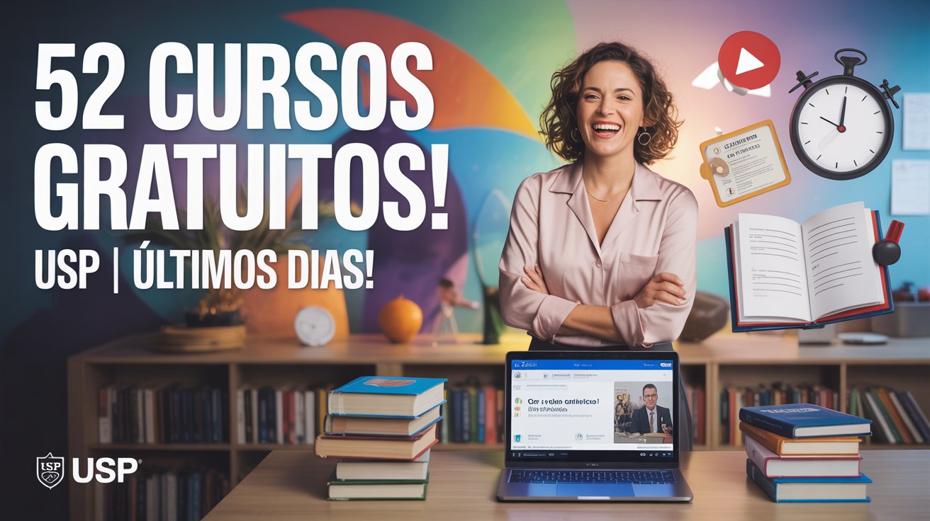 A USP lançou 52 cursos gratuitos com certificado para professores! Inscreva-se até 29/05 e garanta sua vaga na formação de julho de 2025.