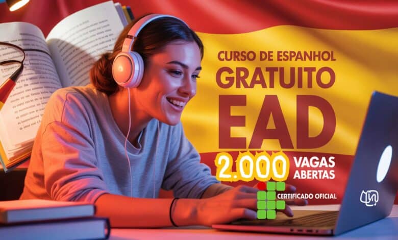 Aprenda Espanhol EAD com 2 Cursos EAD online com o IFSul e com certificado! São 2.000 vagas gratuitas, abertas até 22/06. Inscreva-se já!