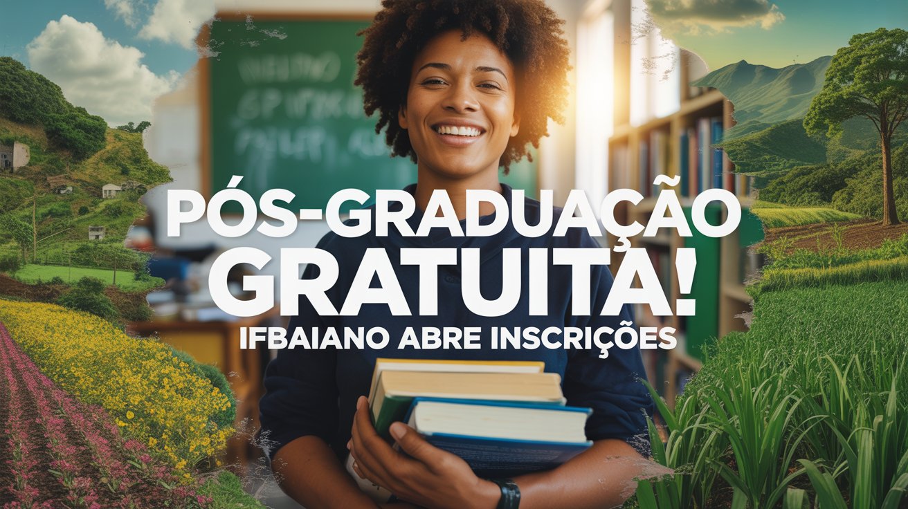 Faça parte da mudança! Especialização gratuita do IFBAIANO em Economia Solidária e Agroecologia. Inscreva-se agora mesmo!