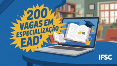Oportunidade única: 200 vagas em pós-graduação e Especialização EAD gratuita em Docência pelo IFSC. Saiba como participar.