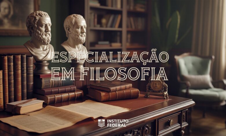 IFSP oferece 30 vagas gratuitas para Especialização em Ensino de Filosofia. Inscrições de 23/05 a 23/06/2025. Oportunidade para educadores.