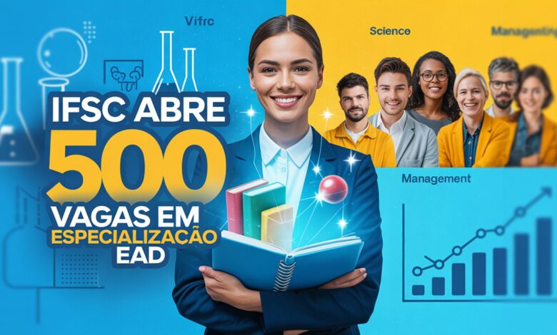 Corra! IFSC abre 500 vagas em especializações gratuitas e EAD. Inscreva-se até 26 de maio. Saiba como participar!