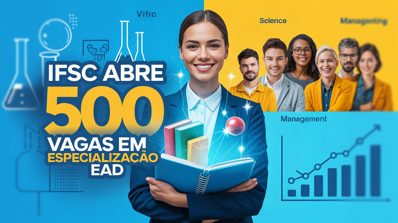 Corra! IFSC abre 500 vagas em especializações gratuitas e EAD. Inscreva-se até 26 de maio. Saiba como participar!