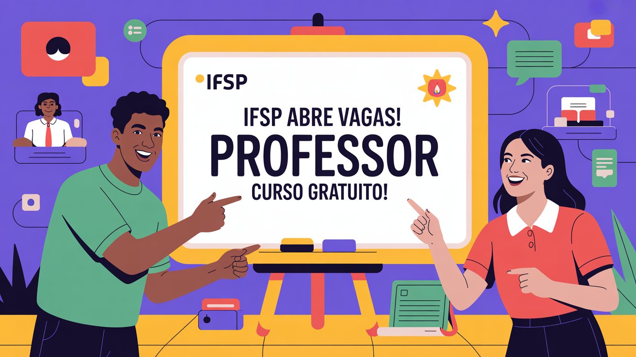IFSP - Instituto Federal de São Paulo abre 50 vagas em curso gratuito para formar professores em Formação Pedagógica Gratuita!