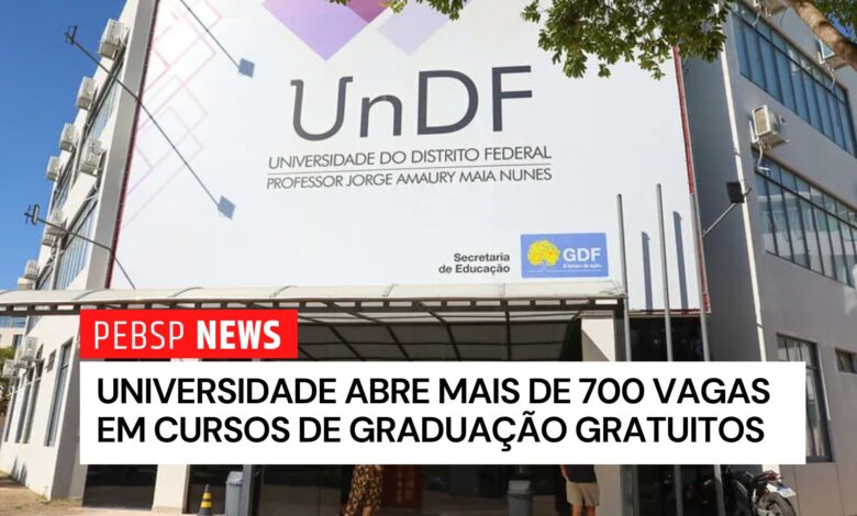 UnDF oferece 740 vagas em 19 cursos de graduação gratuitos para o 2º semestre de 2025. Inscrições online até 18/05. Use sua nota do Enem!