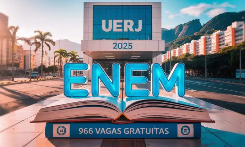 UERJ abre 966 vagas em 34 cursos de graduação com seleção via ENEM. Inscrições até 12/06. Confira cursos, regras e como participar!