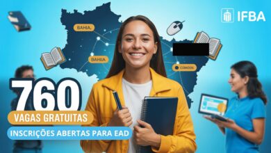 IFBA abre 760 vagas para cursos de graduação EAD gratuitos em Administração Pública e Educação Física. Inscreva-se até 4 de julho!