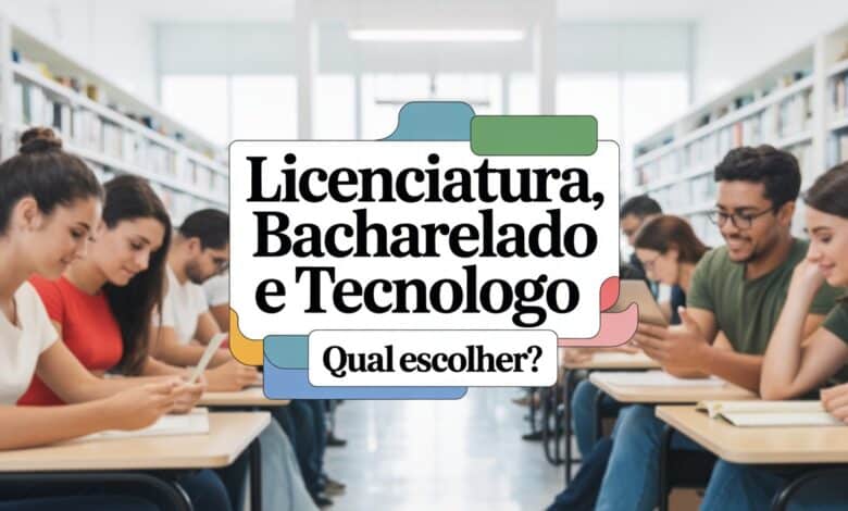 Descubra como funciona cada tipo de graduação: licenciatura, tecnólogo ou bacharelado. Veja qual opção é ideal para você!