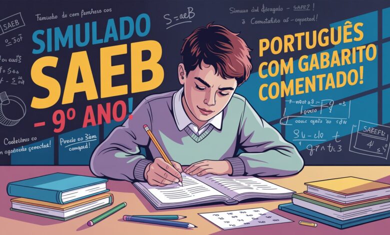 Prepare-se para o SAEB com esse simulado completo de Português para o 9º ano! Questões comentadas, descritores e gabarito gratuito!