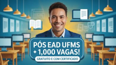 UFMS abre 1.000 vagas em curso EAD gratuito de Gestão Escolar. Inscreva-se até 02 de junho! Vagas preenchidas por ordem de inscrição!