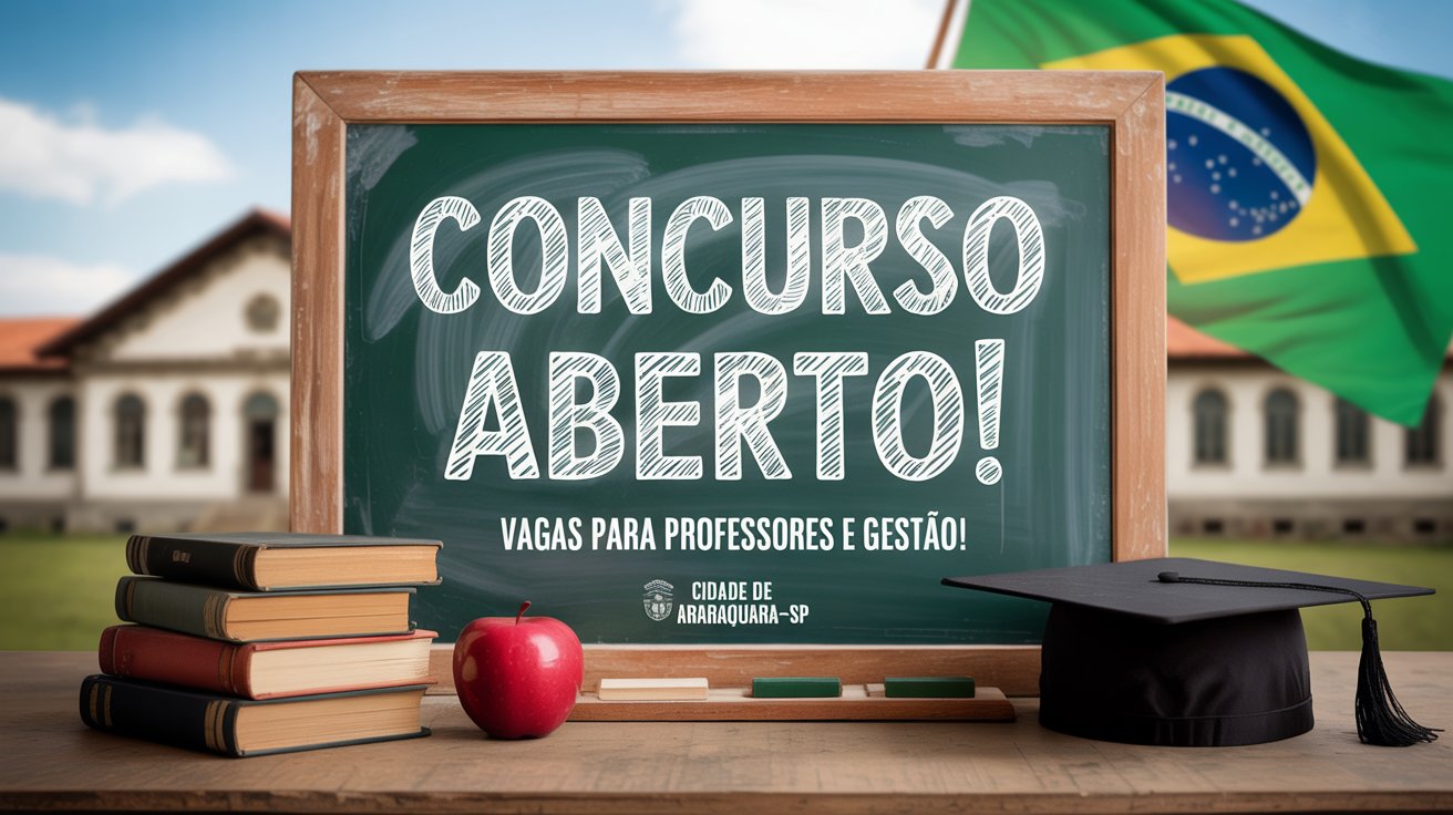 Novo concurso em Araraquara na área da Educação! Vagas para professor, diretor e mais. Salários de até R$ 7 mil. Inscrições abertas!