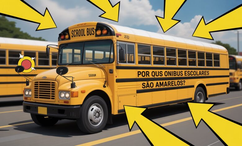 Por que os ônibus escolares são amarelos? A resposta está na forma como seu cérebro e sua visão periférica processam as cores. Entenda!