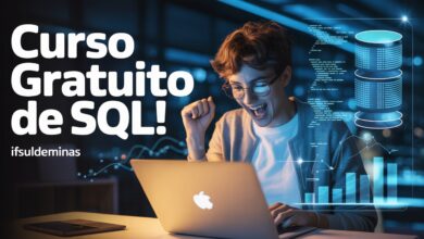 Curso gratuito e online de SQL abre inscrições! Aprenda do básico ao avançado e conquiste seu certificado. Vagas por ordem de inscrição!