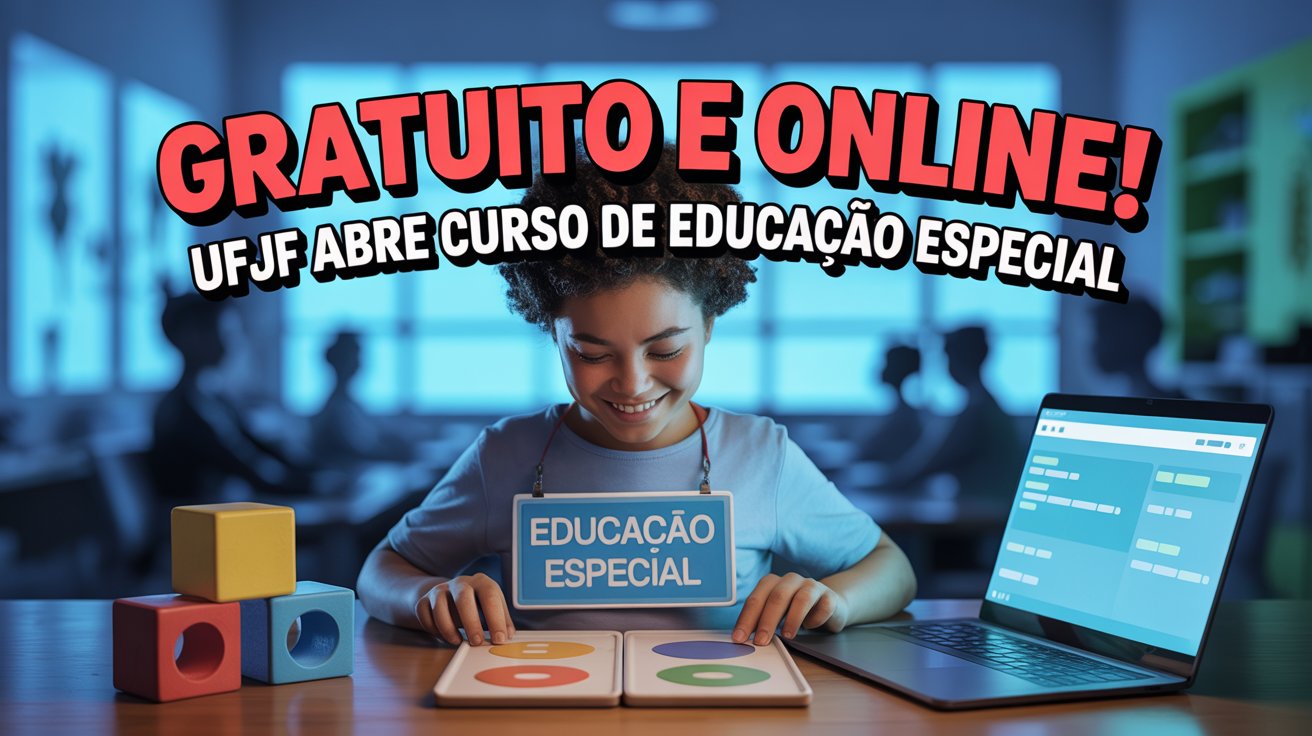 UFJF oferece 400 vagas em curso gratuito de AEE para educadores de todo o Brasil. Inscrições até 23/06. Totalmente EAD e com certificado!