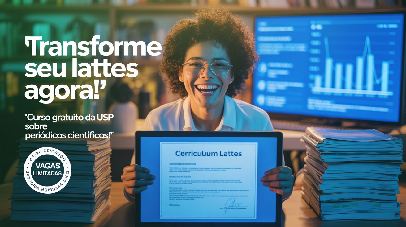Aprenda com especialistas da USP! Curso online e gratuito focado em editoração, visibilidade e internacionalização de periódicos. Não perca!