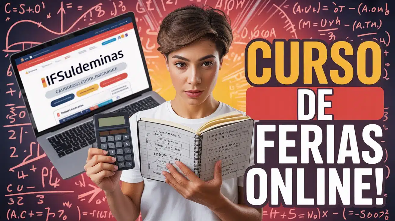 O IFSULDEMINAS oferece 500 vagas para seu curso de inverno online de matemática. Para alunos do 8º ano à graduação. Confira!