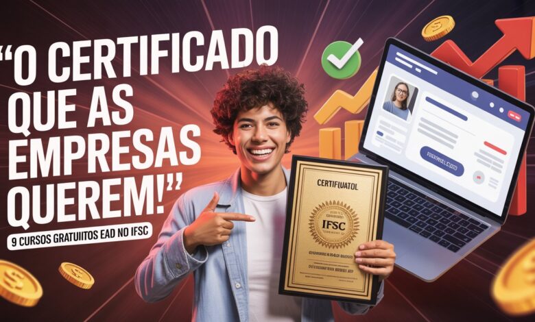 Dê um up no seu currículo! IFSC oferece cursos de Qualificação EAD gratuitos em diversas áreas. Aumente suas chances no mercado.