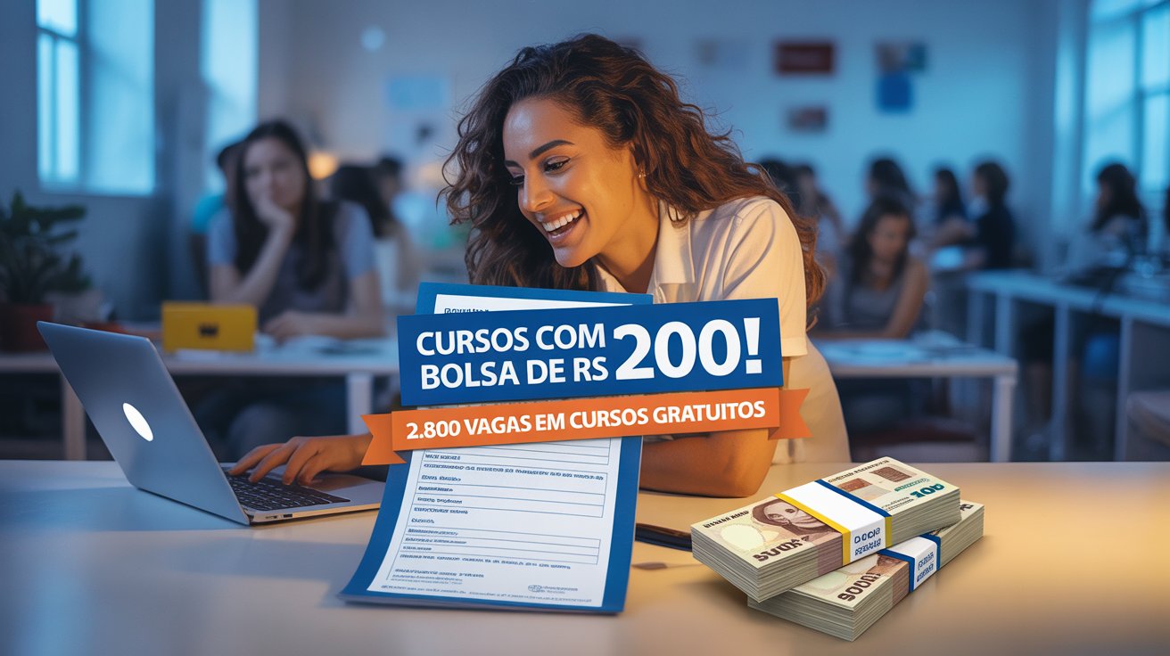 Universidade Federal abre 2.800 vagas em cursos gratuitos com auxílio mensal de R$200! Inscreva-se até 30 de junho. Sem taxa de inscrição!
