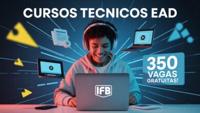 IFB abre 350 vagas para cursos técnicos EAD gratuitos em 2025. Inscreva-se até 20 de junho e participe do sorteio eletrônico!