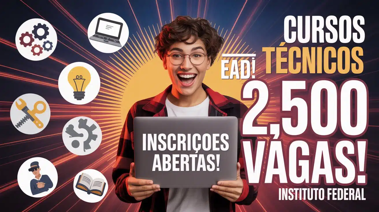 IFMT abre 2.500 vagas em cursos técnicos gratuitos para servidores da educação. Inscrições até 05/07. Não perca esta chance de qualificação!