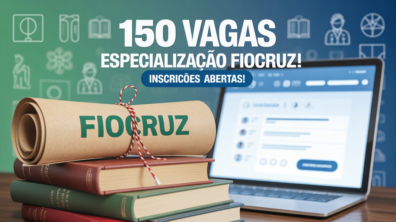 Qualifique-se com a Fiocruz! Curso de Especialização em Gestão em Saúde EAD, com 150 vagas. Inscrições online e abertas!