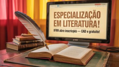 O IFRN abriu 180 vagas para a Especialização EAD em Literatura e Ensino. Inscrições até 22/06. Não perca esta chance!