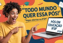 IFSP abre vagas para a Pós-Graduação e Especialização em Educação de Jovens e Adultos (EJA) em São Paulo. Inscrições abertas! Confira!