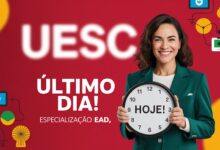 Último dia para se inscrever na Especialização EaD gratuita da UESC! São 300 vagas em áreas essenciais como tecnologia e cultura afro.
