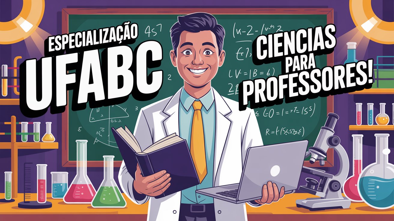 Professores ganham nova chance de especialização gratuita na UFABC. Inscrições online abertas até 19/06. Corra e garanta sua vaga!
