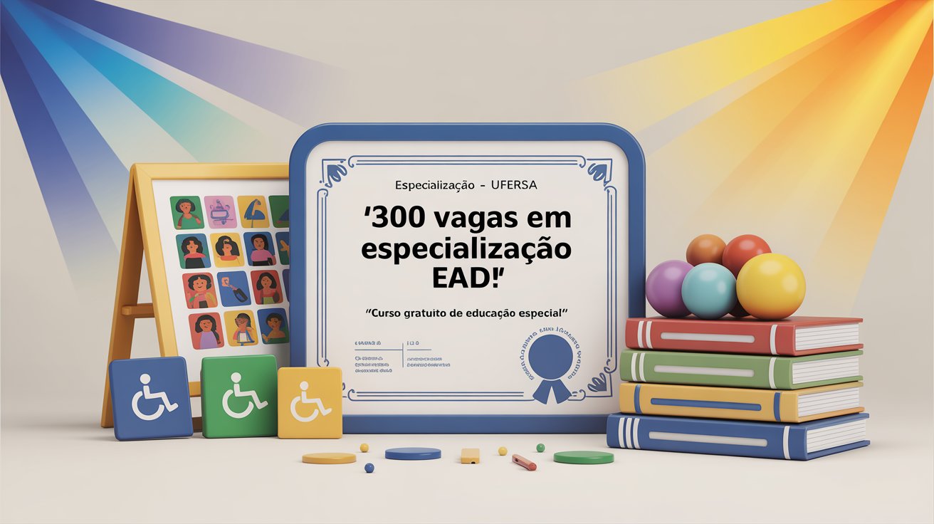 A UFERSA lançou 300 vagas para Especialização em AEE (EaD). Inscrições até 05/07. Não perca esta chance única de se especializar!