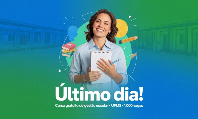 Encerram amanhã as inscrições para curso gratuito da UFMS em Gestão Escolar. Inscreva-se online no site oficial!