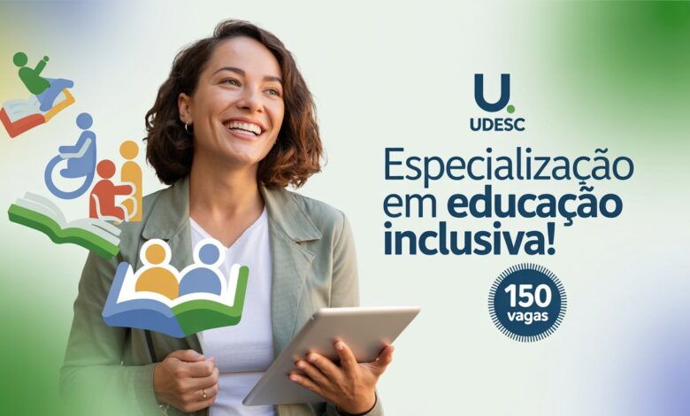 UDESC oferece 150 vagas gratuitas para especialização EAD em Educação Inclusiva. Inscreva-se até 1º de junho e transforme sua prática!
