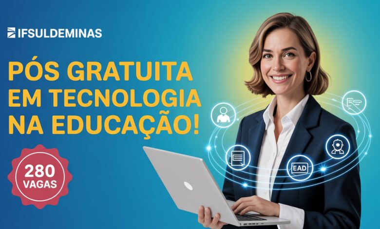 280 vagas abertas para Especialização em Informática Educacional 100% EAD! Confira quem pode participar e como garantir a sua.