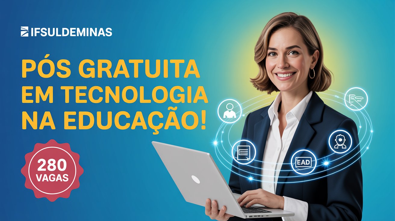 280 vagas abertas para Especialização em Informática Educacional 100% EAD! Confira quem pode participar e como garantir a sua.