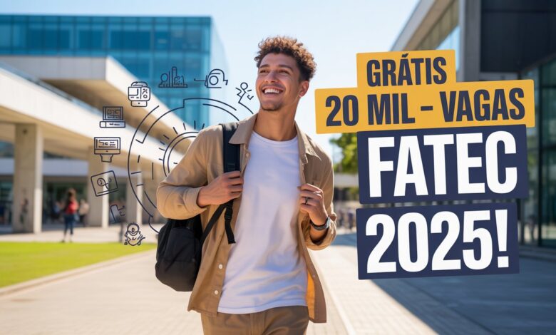 FATEC prorroga inscrições! Mais de 20 mil vagas em cursos superiores gratuitos presenciais e EAD. Inscreva-se até 12 de junho de 2025!