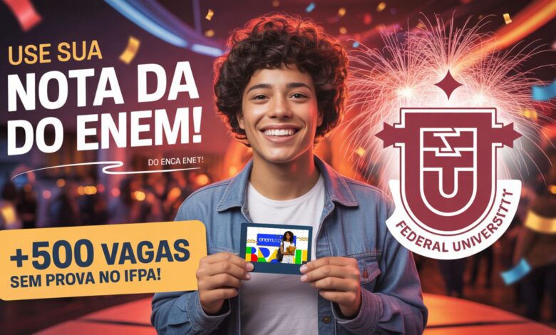 Descubra como usar sua nota do ENEM (2022, 2023 ou 2024) para entrar na graduação do IFPA Campus Belém em 2025.2. Mais de 500 vagas!