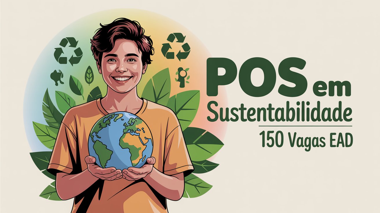 Inscrições abertas para a especialização EAD em Gestão para a Sustentabilidade na UFPel. São 150 vagas para qualquer graduado. Confira!