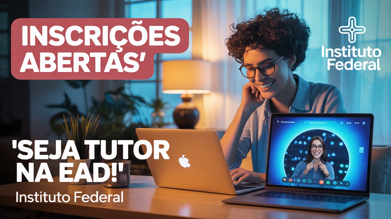 IFNMG abre vagas para Tutor a Distância EAD com bolsa de R$ 1.100. Inscrições gratuitas até 23/06. Seleção por currículo. Inscreva-se já!