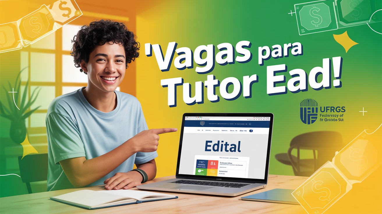UFRGS abre seleção de Tutor EAD com bolsa de R$1.100. Vagas para Arquivologia, Biblioteconomia e TI. Inscrições até 05/07. Edital aberto!